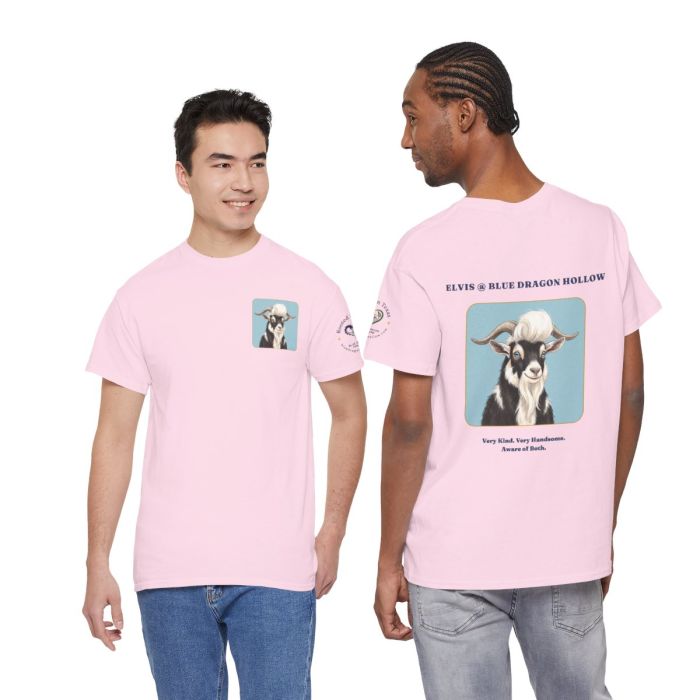 Elvis the Goat Tee | Vintage Portrait, Blue Background