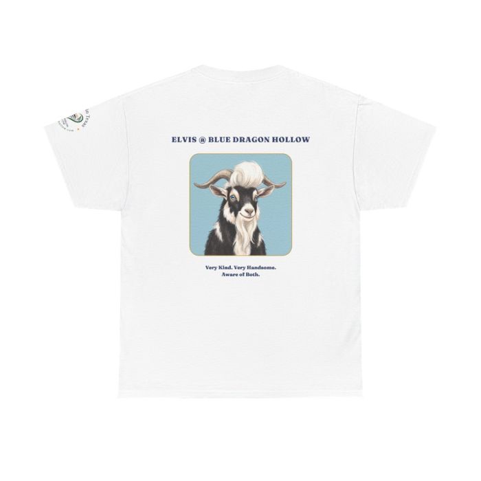 Elvis the Goat Tee | Vintage Portrait, Blue Background