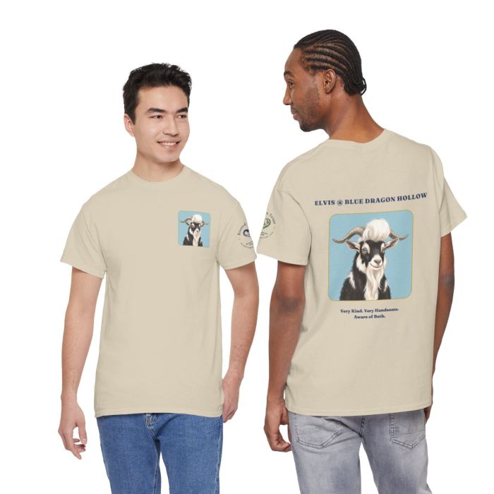 Elvis the Goat Tee | Vintage Portrait, Blue Background
