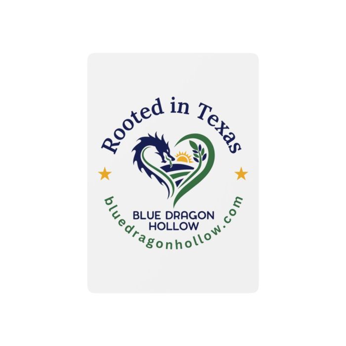 Rooted in Texas Logo Poker Playing Cards | Blue Dragon Hollow Card Deck