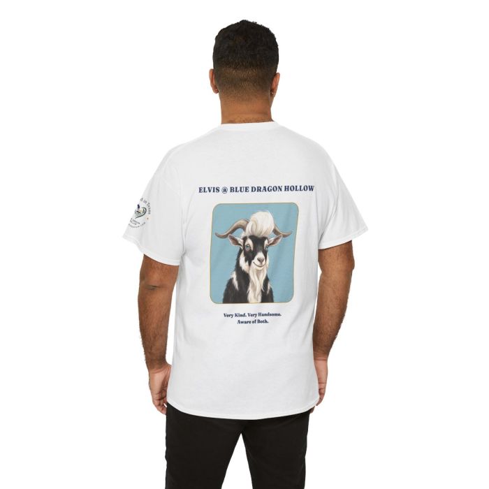 Elvis the Goat Tee | Vintage Portrait, Blue Background