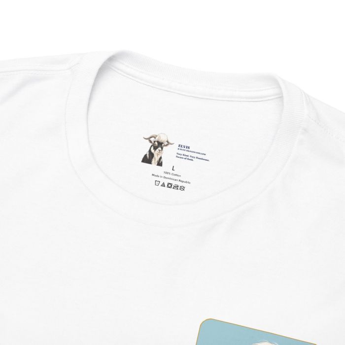 Elvis the Goat Tee | Vintage Portrait, Blue Background