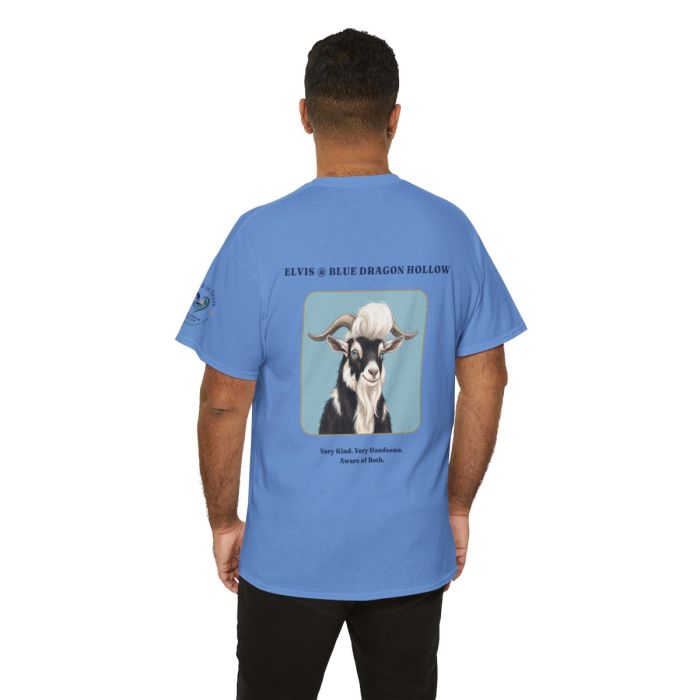 Elvis the Goat Tee | Vintage Portrait, Blue Background