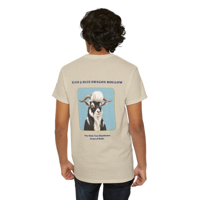 Elvis the Goat Tee | Vintage Portrait, Blue Background