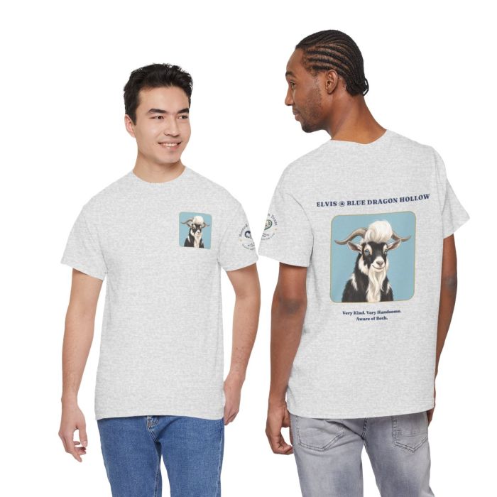 Elvis the Goat Tee | Vintage Portrait, Blue Background