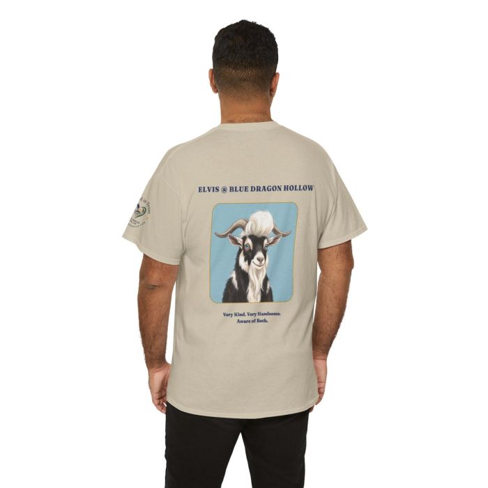 Elvis the Goat Tee | Vintage Portrait, Blue Background
