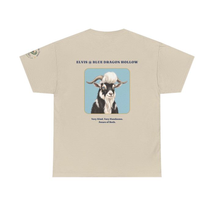 Elvis the Goat Tee | Vintage Portrait, Blue Background