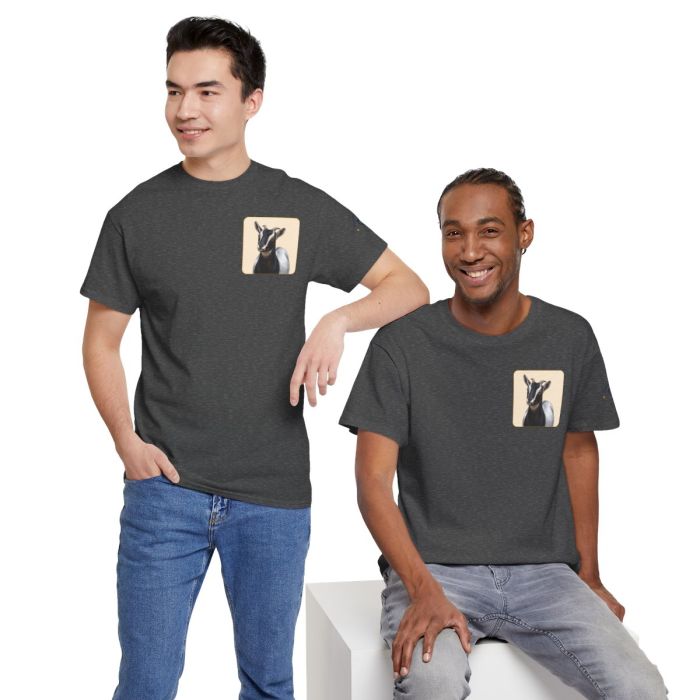 Daisy the Goat Unisex T-Shirt — Nigerian Dwarf Goat Tee, Blue Dragon Hollow Farm