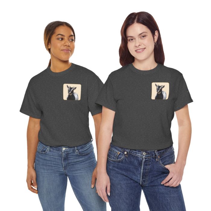 Daisy the Goat Unisex T-Shirt — Nigerian Dwarf Goat Tee, Blue Dragon Hollow Farm