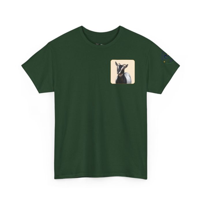 Daisy the Goat Unisex T-Shirt — Nigerian Dwarf Goat Tee, Blue Dragon Hollow Farm