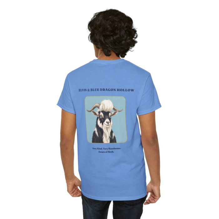 Elvis the Goat Tee | Vintage Portrait, Blue Background