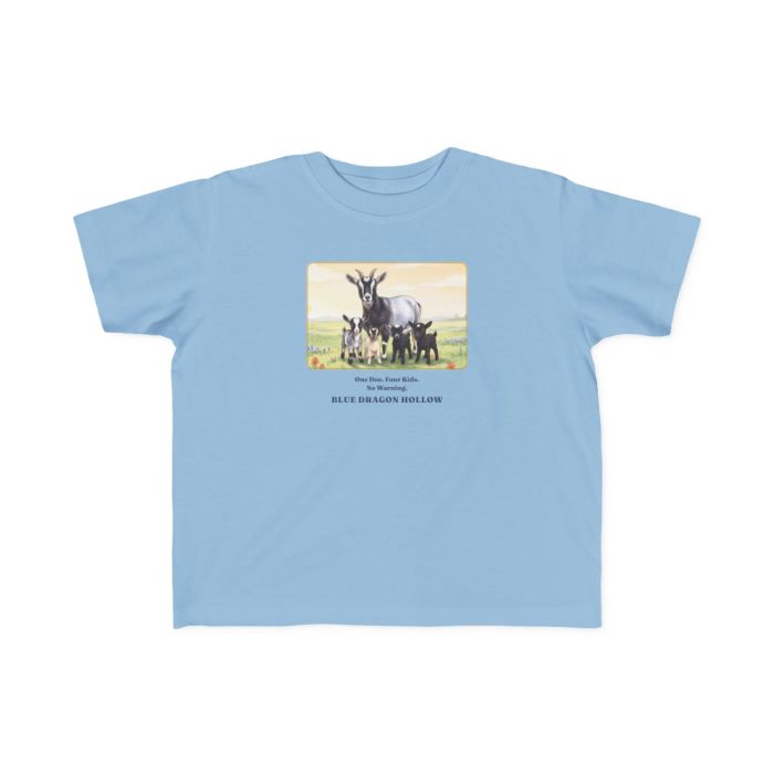 Daisy and Her Four Kids Toddler Tee — Storybook Goat Shirt for Toddlers