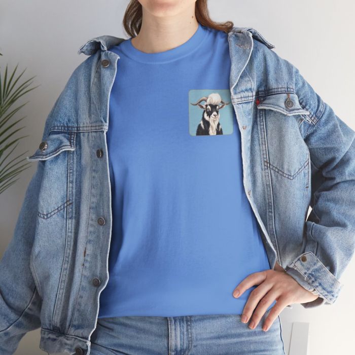 Elvis the Goat Tee | Vintage Portrait, Blue Background