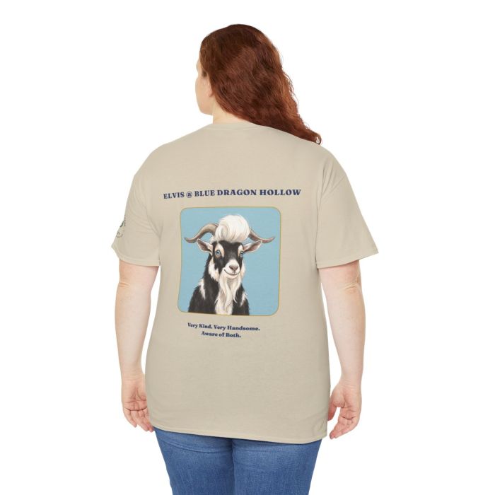 Elvis the Goat Tee | Vintage Portrait, Blue Background
