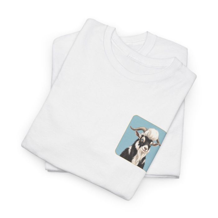 Elvis the Goat Tee | Vintage Portrait, Blue Background