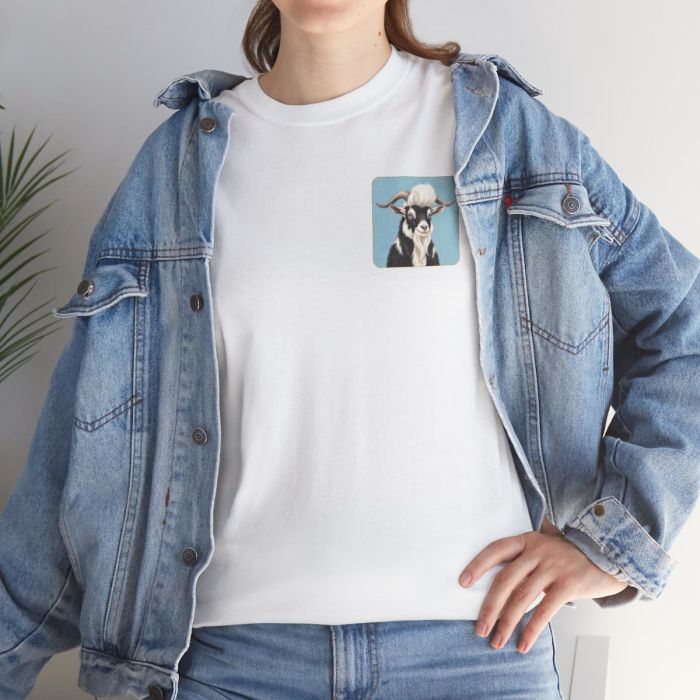 Elvis the Goat Tee | Vintage Portrait, Blue Background