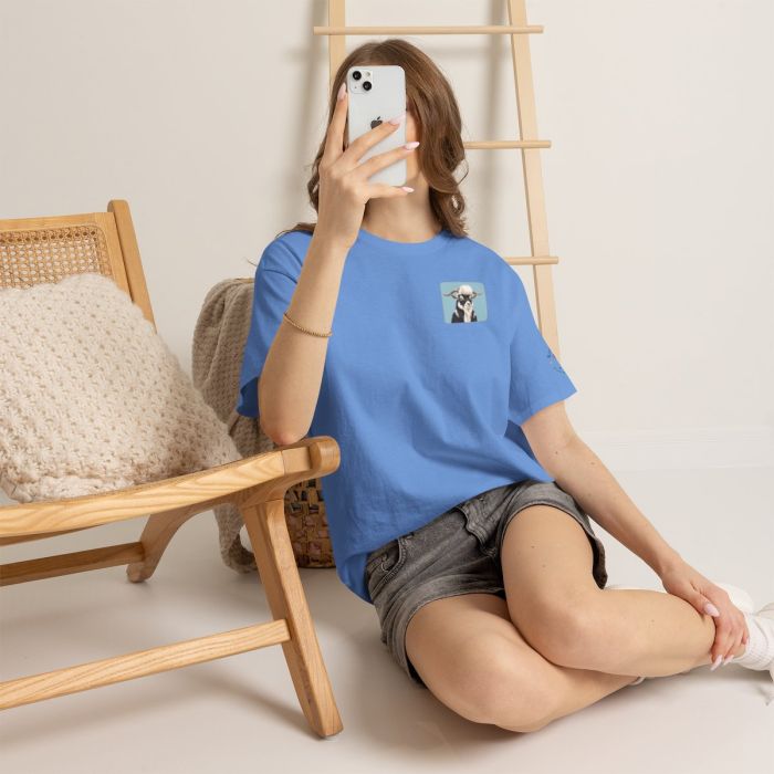 Elvis the Goat Tee | Vintage Portrait, Blue Background