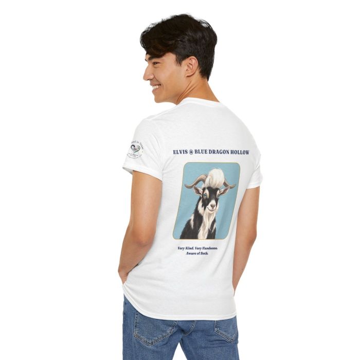 Elvis the Goat Tee | Vintage Portrait, Blue Background
