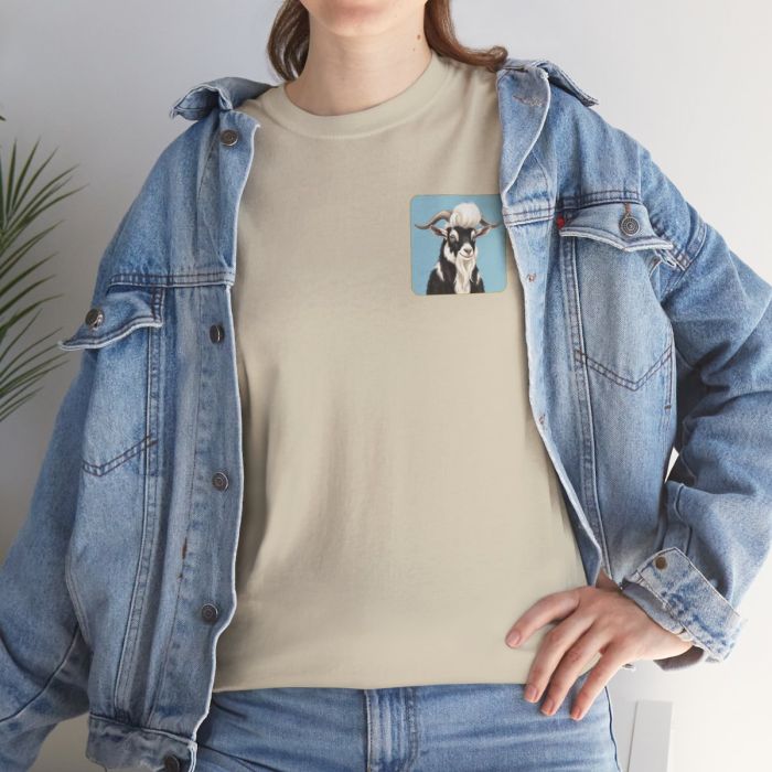 Elvis the Goat Tee | Vintage Portrait, Blue Background