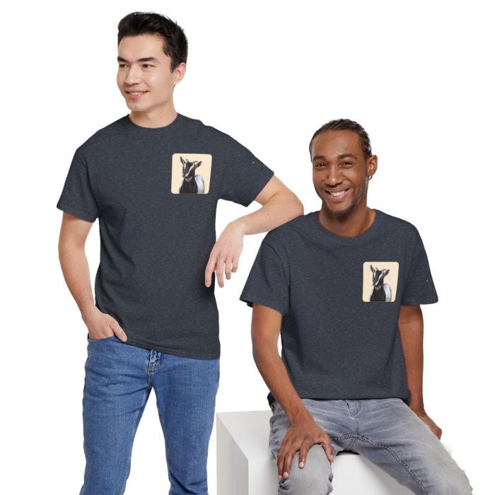 Daisy the Goat Unisex T-Shirt — Nigerian Dwarf Goat Tee, Blue Dragon Hollow Farm