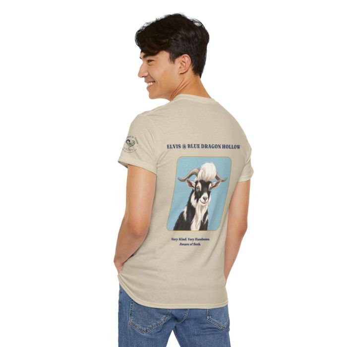 Elvis the Goat Tee | Vintage Portrait, Blue Background