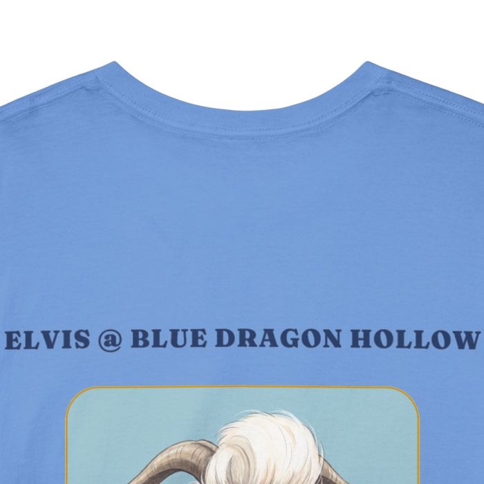 Elvis the Goat Tee | Vintage Portrait, Blue Background