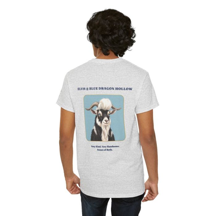Elvis the Goat Tee | Vintage Portrait, Blue Background