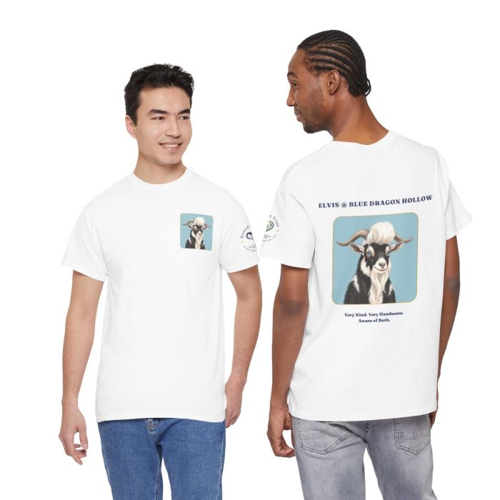 Elvis the Goat Tee | Vintage Portrait, Blue Background