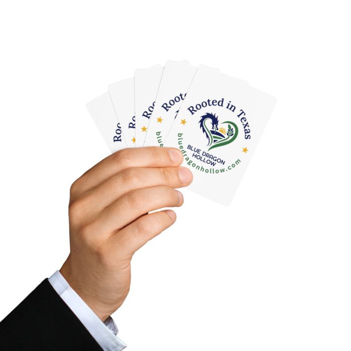 Rooted in Texas Logo Poker Playing Cards | Blue Dragon Hollow Card Deck