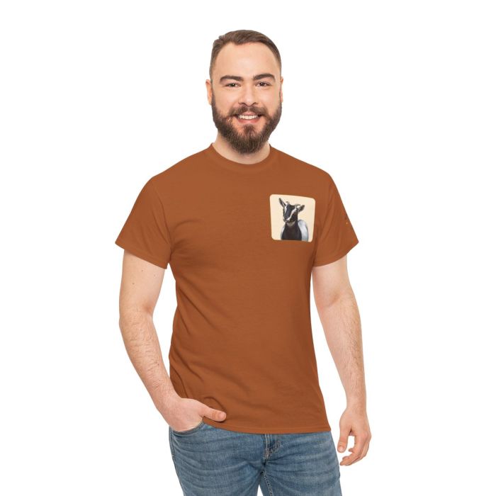 Daisy the Goat Unisex T-Shirt — Nigerian Dwarf Goat Tee, Blue Dragon Hollow Farm