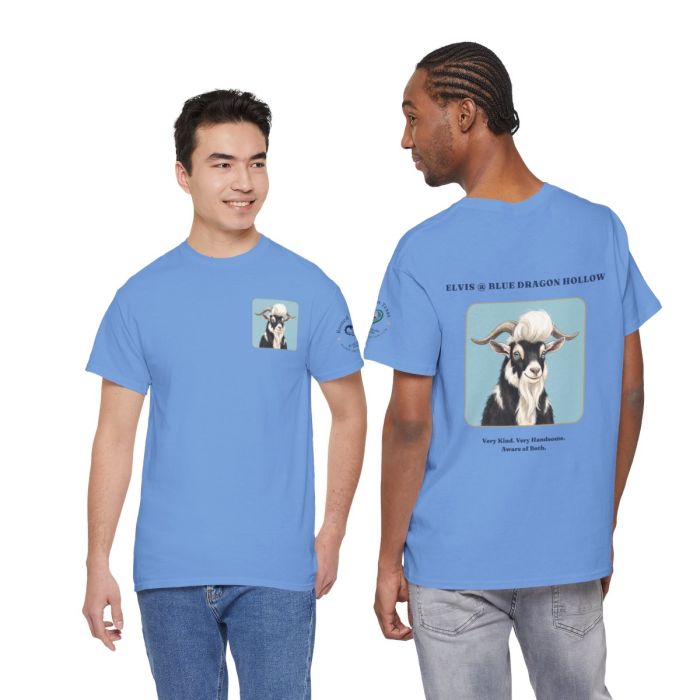 Elvis the Goat Tee | Vintage Portrait, Blue Background