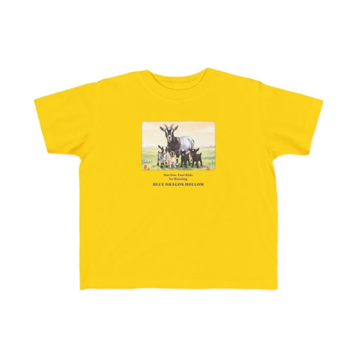 Daisy and Her Four Kids Toddler Tee — Storybook Goat Shirt for Toddlers