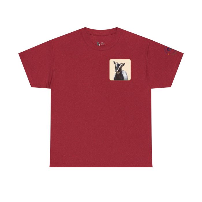 Daisy the Goat Unisex T-Shirt — Nigerian Dwarf Goat Tee, Blue Dragon Hollow Farm