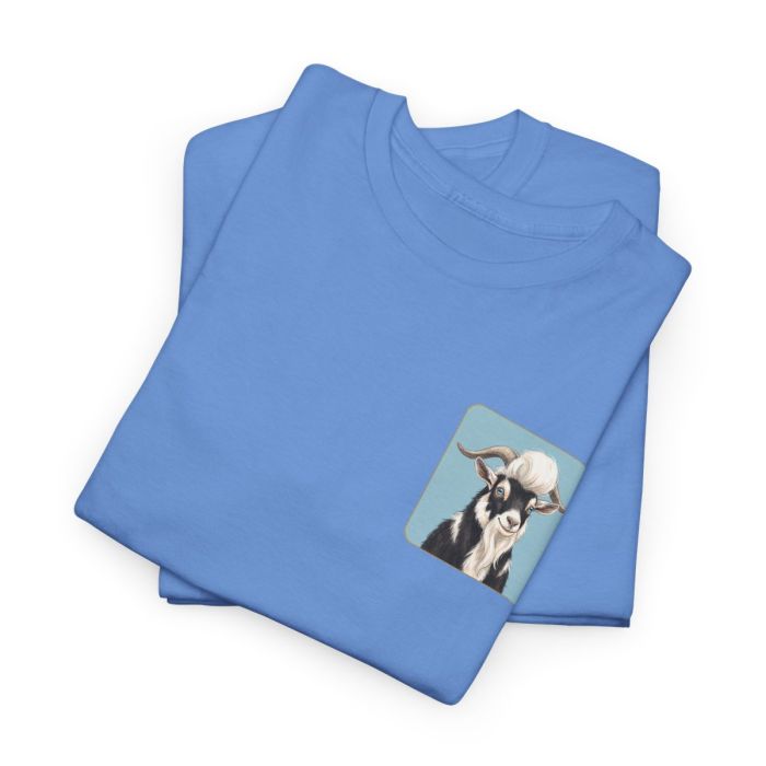 Elvis the Goat Tee | Vintage Portrait, Blue Background
