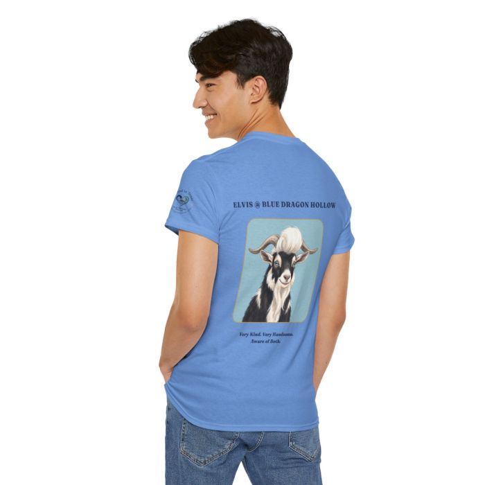 Elvis the Goat Tee | Vintage Portrait, Blue Background
