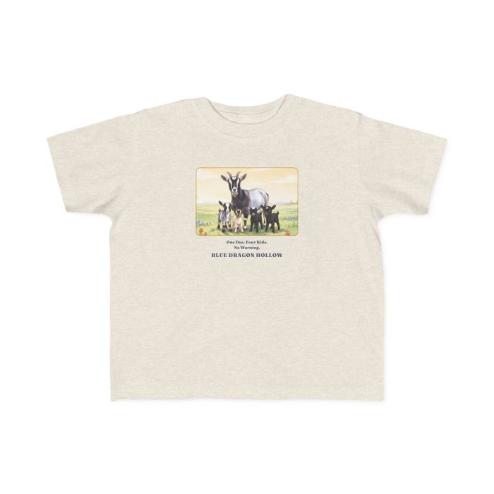 Daisy and Her Four Kids Toddler Tee — Storybook Goat Shirt for Toddlers
