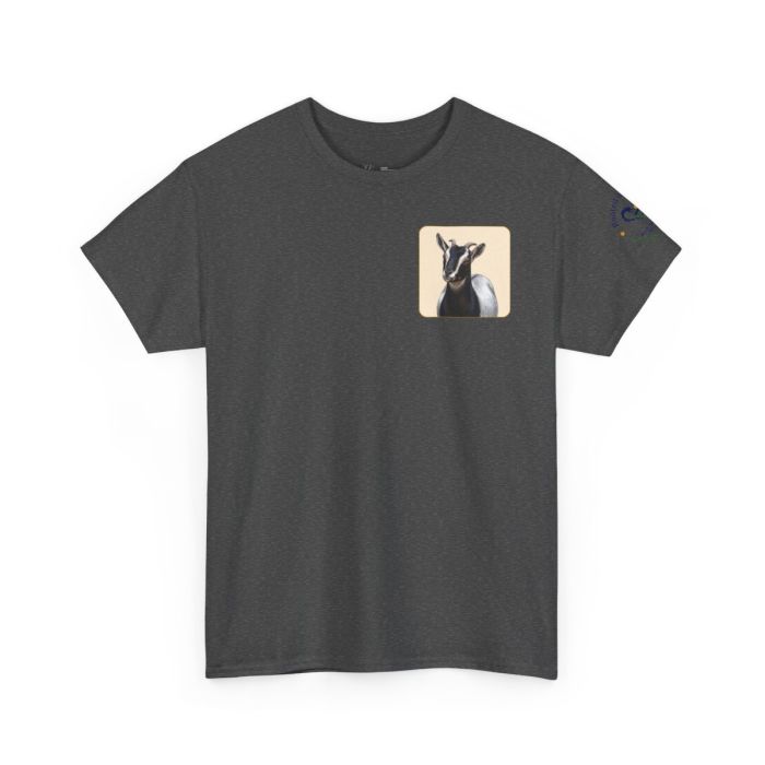 Daisy the Goat Unisex T-Shirt — Nigerian Dwarf Goat Tee, Blue Dragon Hollow Farm
